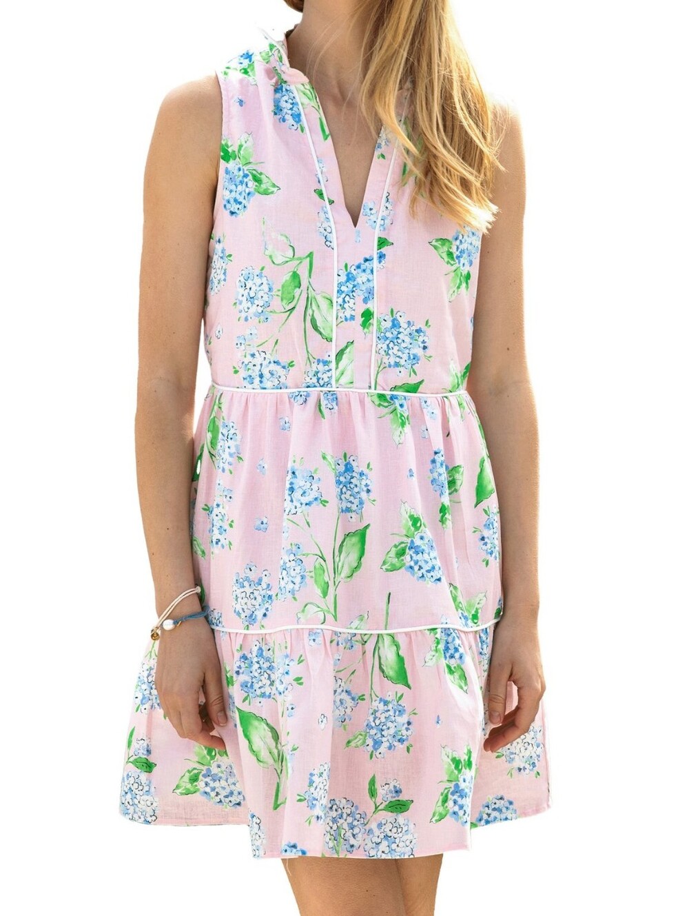 Kiel James Patrick Pink Hydrangea Bloom Dress XS